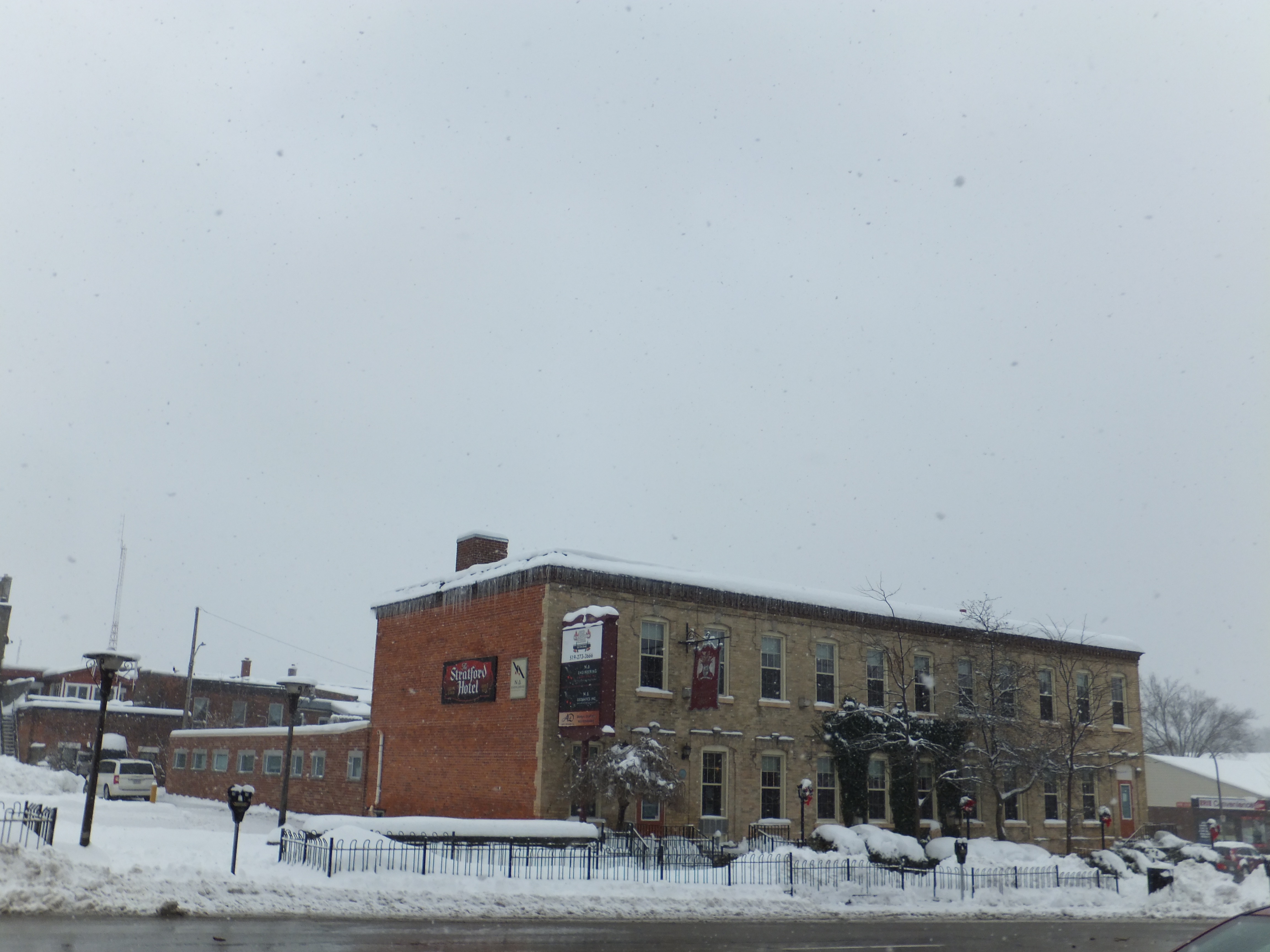 Yellow brick Italianate style building