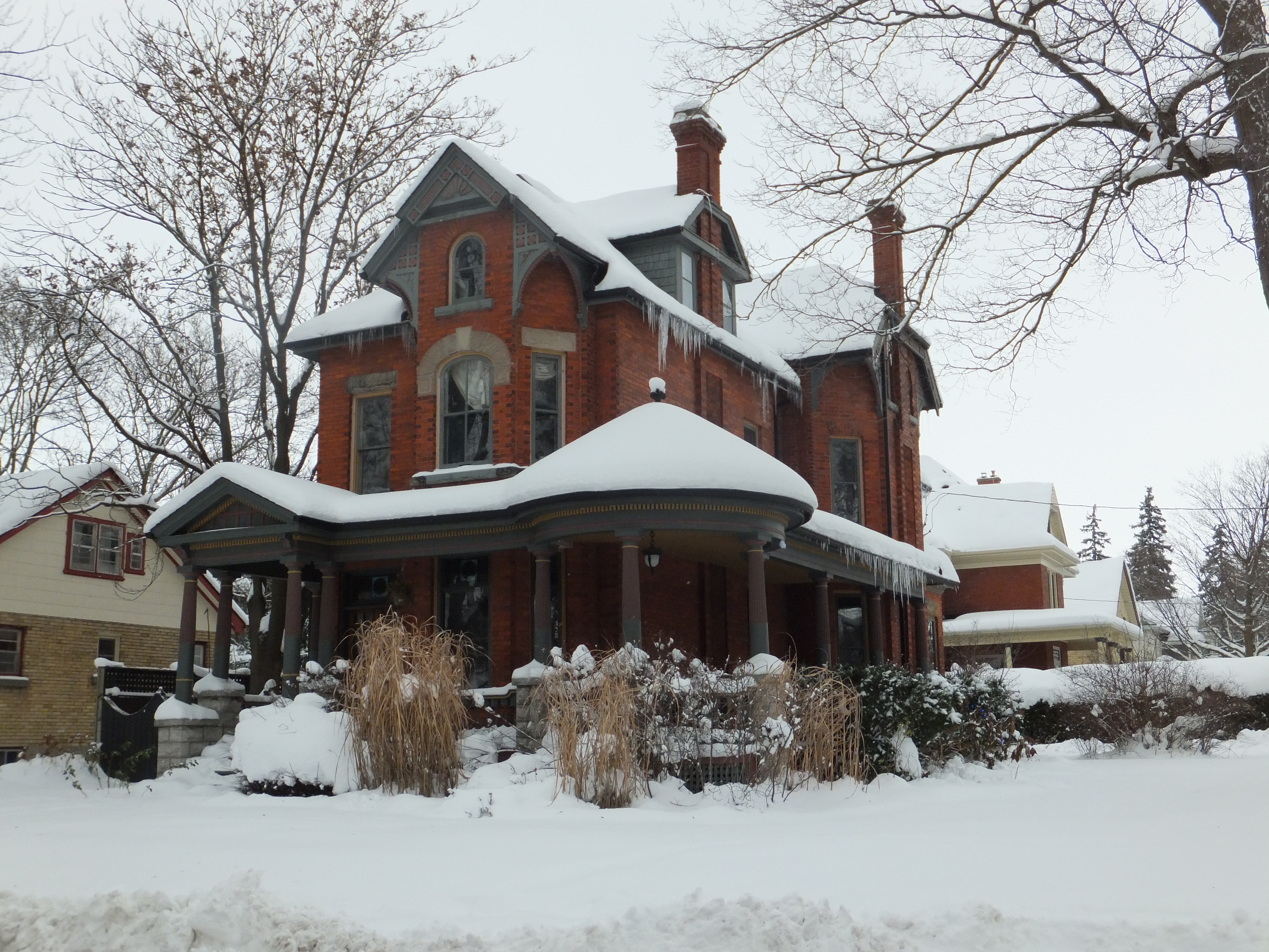 Red brick Queen Anne style house