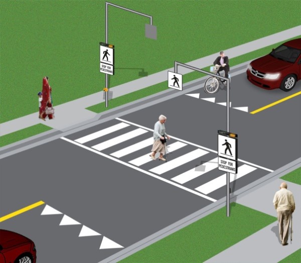 Pedestrian Crossover, description follows image