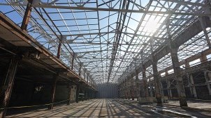 Interior of vacant industrial building